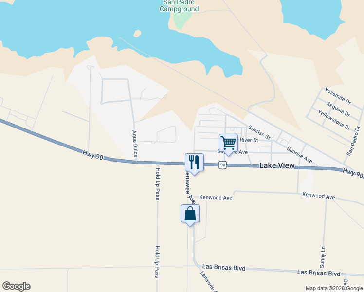 map of restaurants, bars, coffee shops, grocery stores, and more near 147 Agua Serena in Del Rio