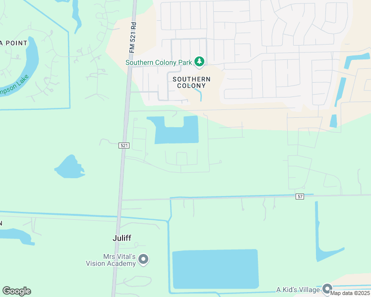 map of restaurants, bars, coffee shops, grocery stores, and more near 423 Vaulted Oak Street in Rosharon