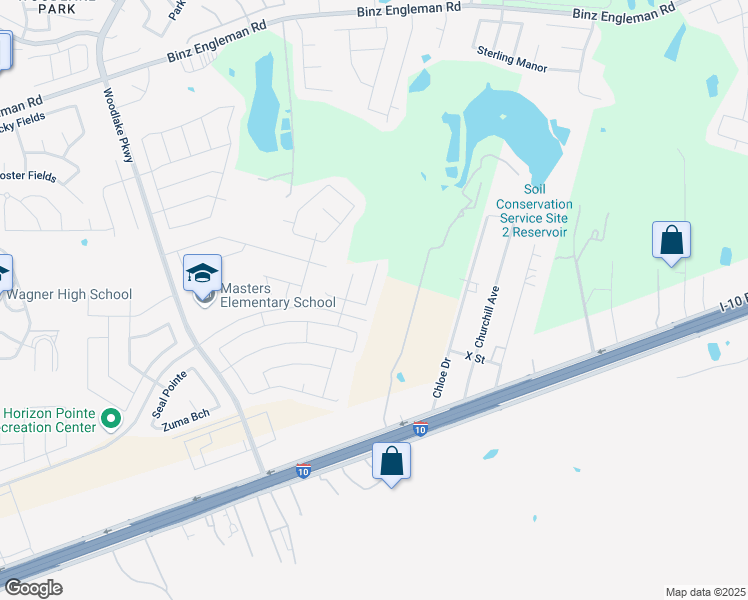 map of restaurants, bars, coffee shops, grocery stores, and more near 7625 Interstate 10 in Converse