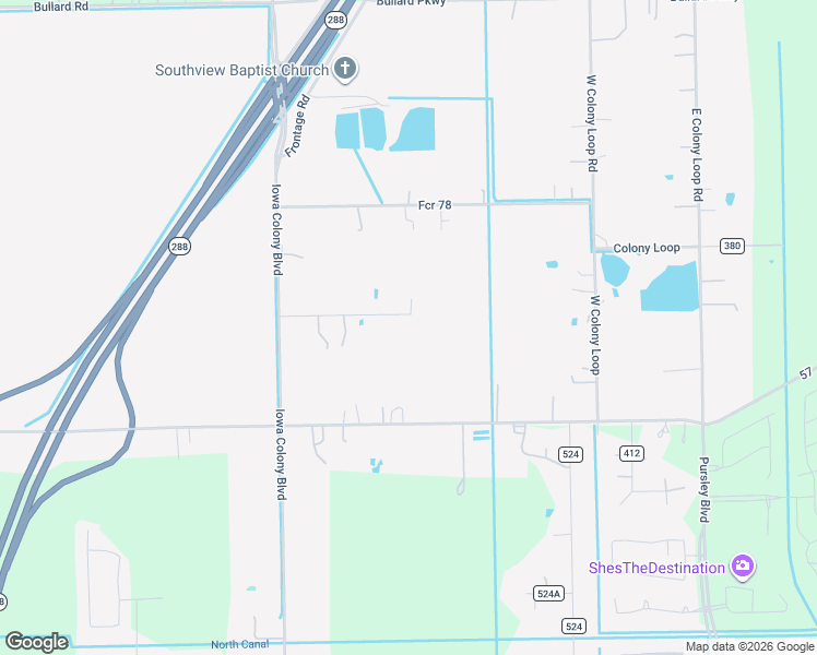 map of restaurants, bars, coffee shops, grocery stores, and more near 3819 Cactus Lane in Rosharon
