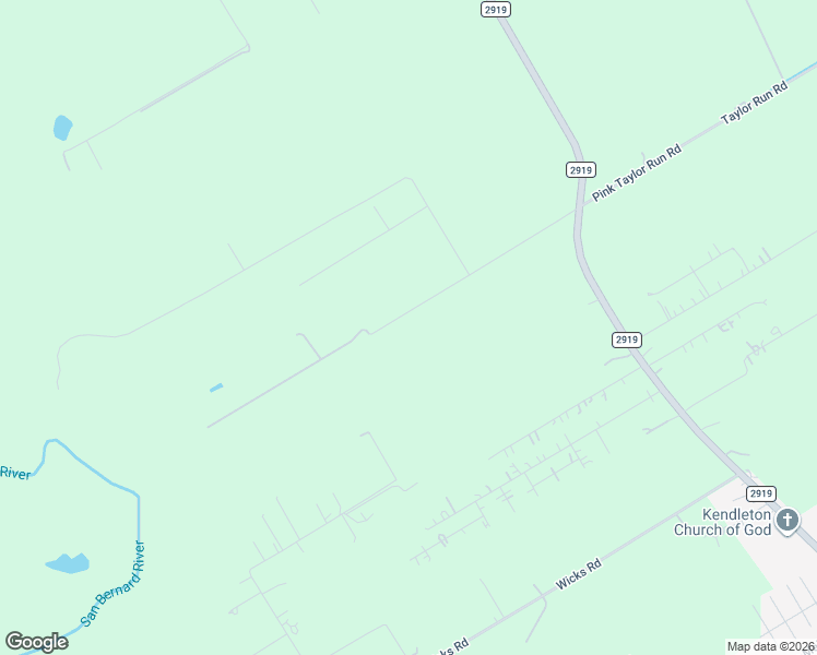 map of restaurants, bars, coffee shops, grocery stores, and more near Pink Taylor Run Road in East Bernard