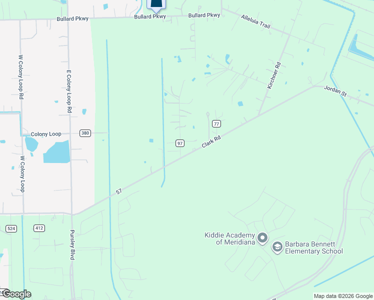 map of restaurants, bars, coffee shops, grocery stores, and more near 5919 Clark Road in Manvel