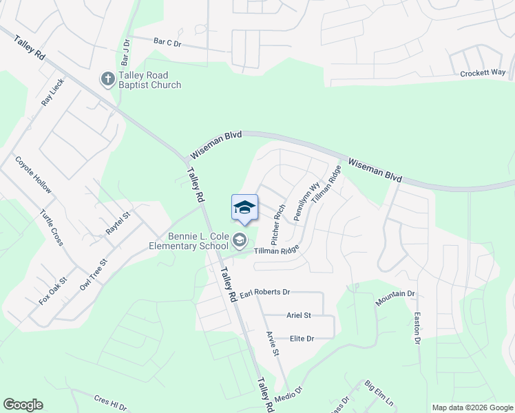 map of restaurants, bars, coffee shops, grocery stores, and more near 12140 Icon Ridge in San Antonio