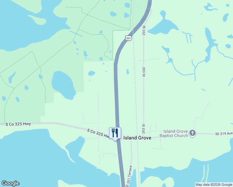 map of restaurants, bars, coffee shops, grocery stores, and more near in Island Grove