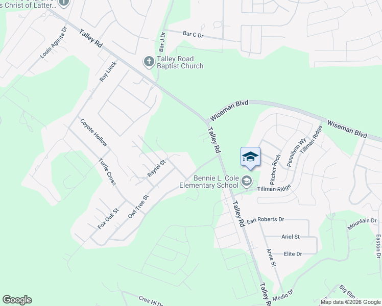 map of restaurants, bars, coffee shops, grocery stores, and more near 2425 Quail Foot Street in San Antonio