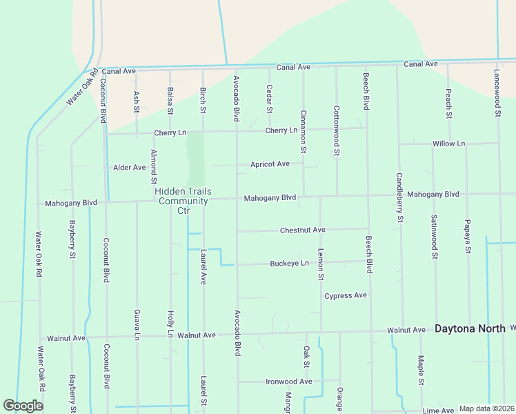 map of restaurants, bars, coffee shops, grocery stores, and more near 1559 Avocado Boulevard in Bunnell