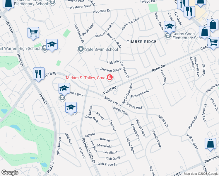 map of restaurants, bars, coffee shops, grocery stores, and more near in San Antonio