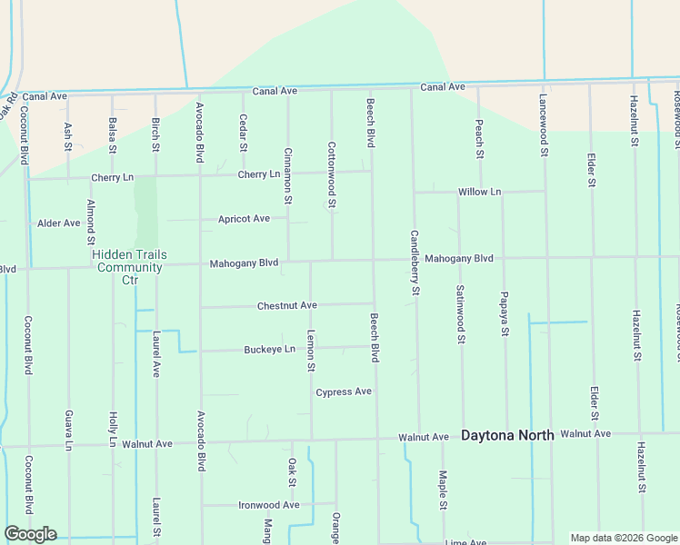 map of restaurants, bars, coffee shops, grocery stores, and more near 5540 Chestnut Avenue in Bunnell