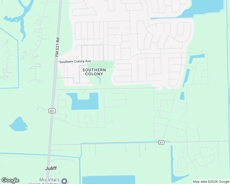 map of restaurants, bars, coffee shops, grocery stores, and more near 614 Autumn Flats Way in Rosharon