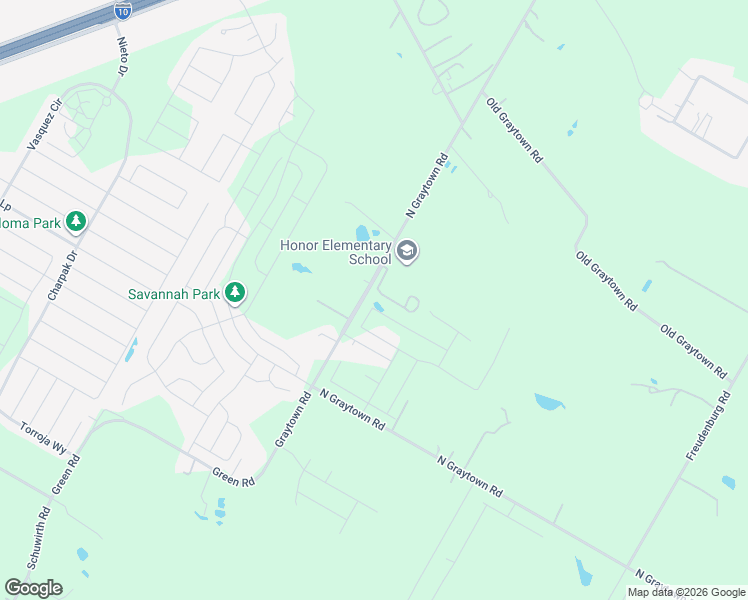 map of restaurants, bars, coffee shops, grocery stores, and more near 3354-3580 North Graytown Road in Converse