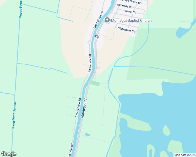 map of restaurants, bars, coffee shops, grocery stores, and more near 1361 Montegut Road in Montegut