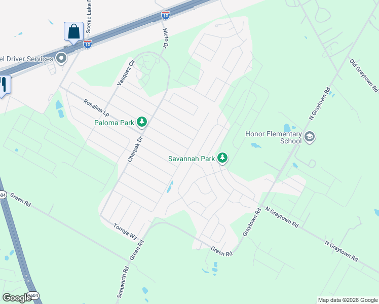 map of restaurants, bars, coffee shops, grocery stores, and more near 3518 Carducci Drive in Converse