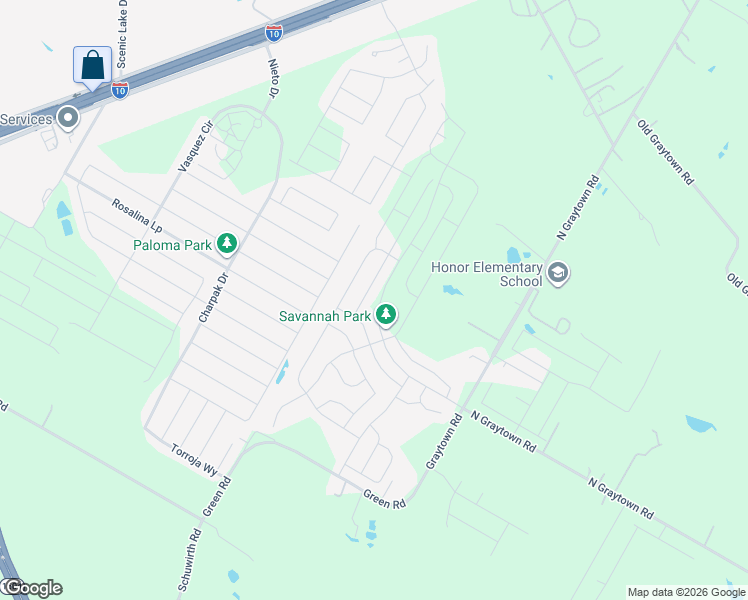 map of restaurants, bars, coffee shops, grocery stores, and more near 3126 Gilbert Garden in Converse