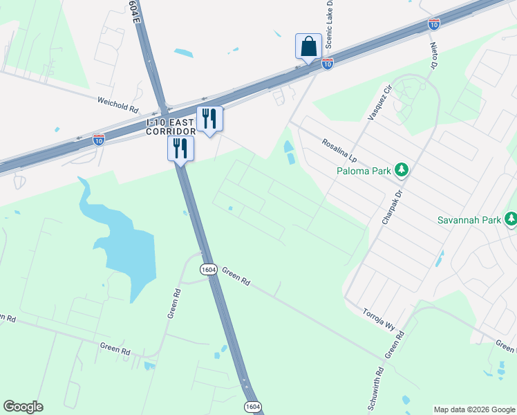 map of restaurants, bars, coffee shops, grocery stores, and more near 3730 Weichold in Converse