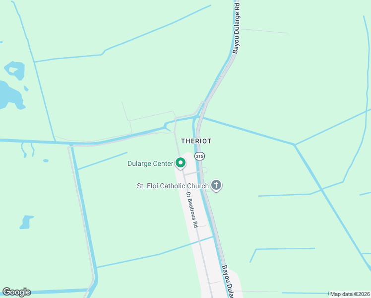 map of restaurants, bars, coffee shops, grocery stores, and more near 1313 Doctor Beatrous Road in Terrebonne Parish