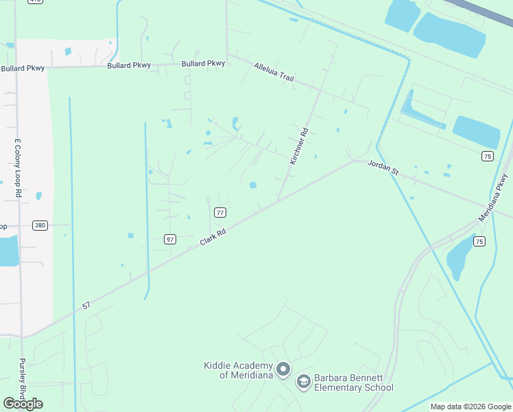 map of restaurants, bars, coffee shops, grocery stores, and more near 6277 Clark Road in Manvel