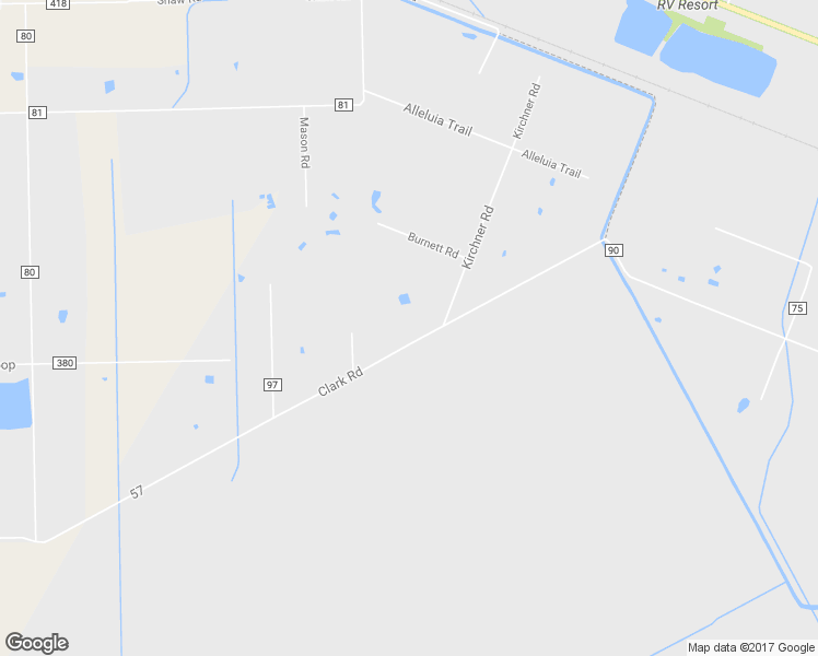 map of restaurants, bars, coffee shops, grocery stores, and more near 5907 Clark Road in Manvel