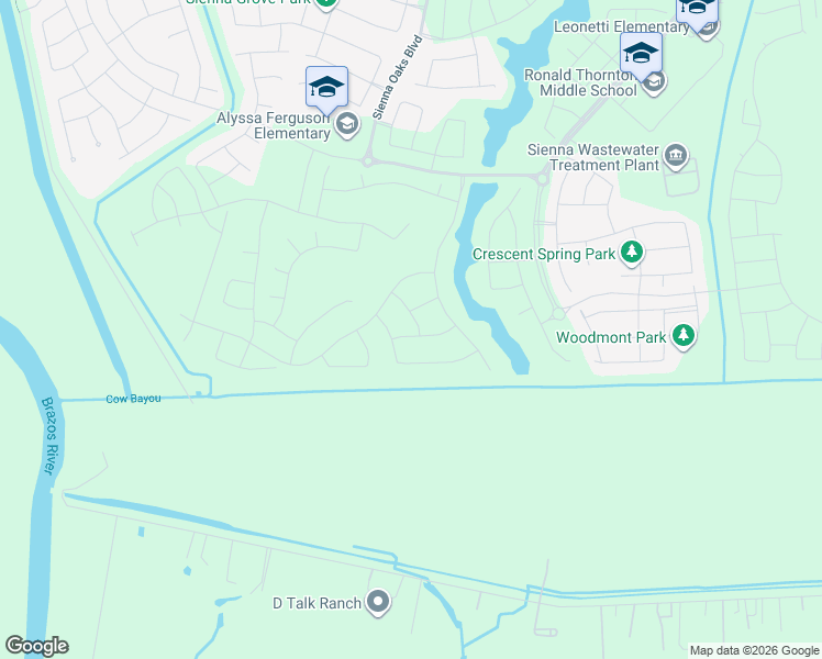 map of restaurants, bars, coffee shops, grocery stores, and more near in Sienna Plantation
