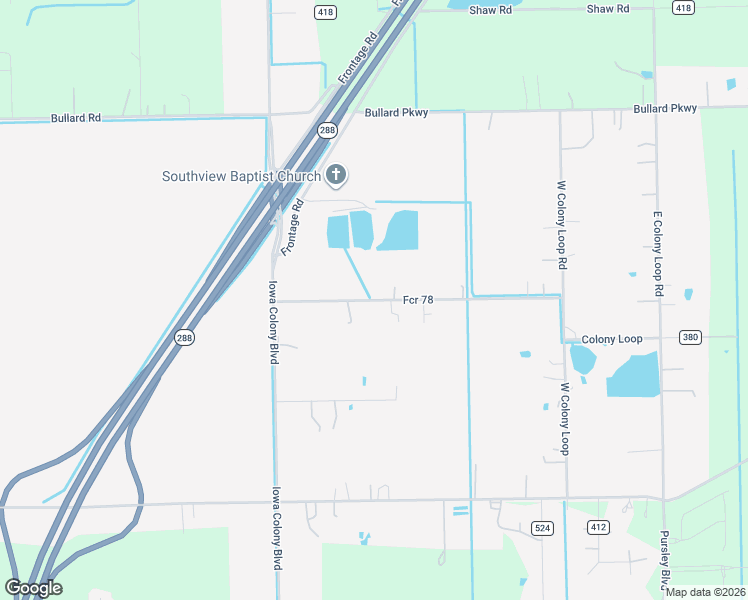 map of restaurants, bars, coffee shops, grocery stores, and more near 3901-4615 Fcr 78 in Rosharon