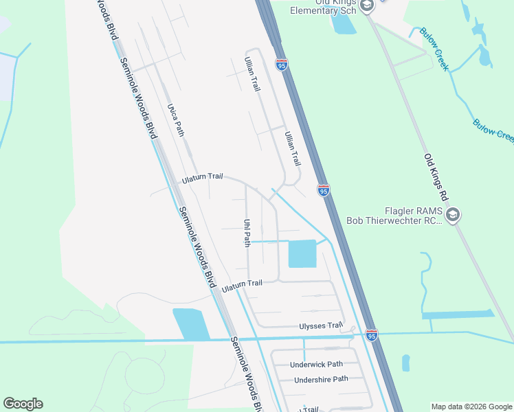 map of restaurants, bars, coffee shops, grocery stores, and more near 10 Ulmaceal Path in Palm Coast