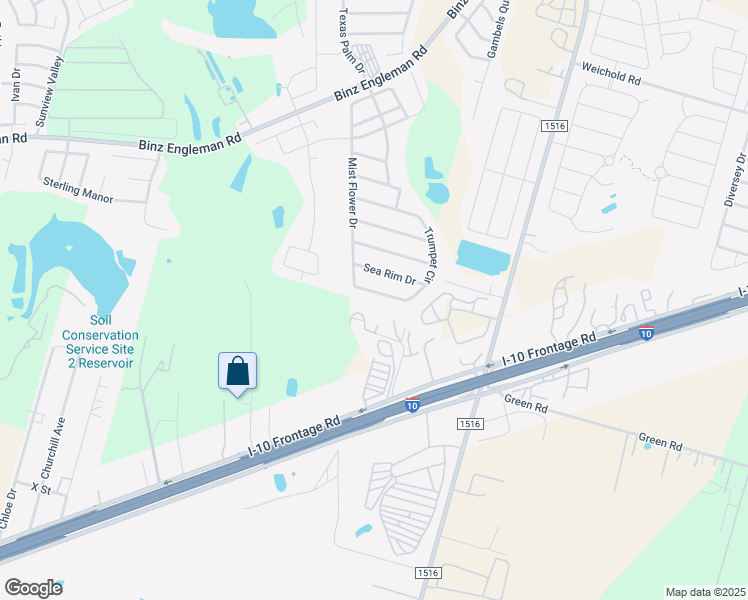 map of restaurants, bars, coffee shops, grocery stores, and more near 9007 Trumpet Circle in Converse
