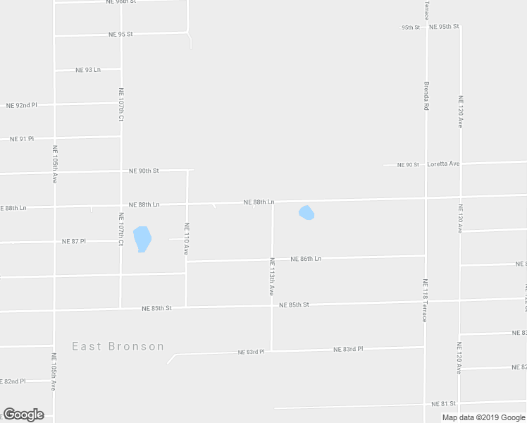 map of restaurants, bars, coffee shops, grocery stores, and more near 11290 Northeast 88th Lane in Bronson