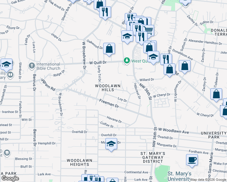 map of restaurants, bars, coffee shops, grocery stores, and more near 150 Repose Lane in San Antonio