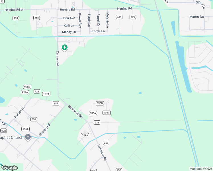 map of restaurants, bars, coffee shops, grocery stores, and more near 1816 County Road 936B in Alvin