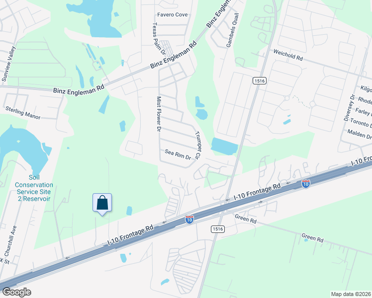 map of restaurants, bars, coffee shops, grocery stores, and more near 8518 Snakeweed Drive in Converse
