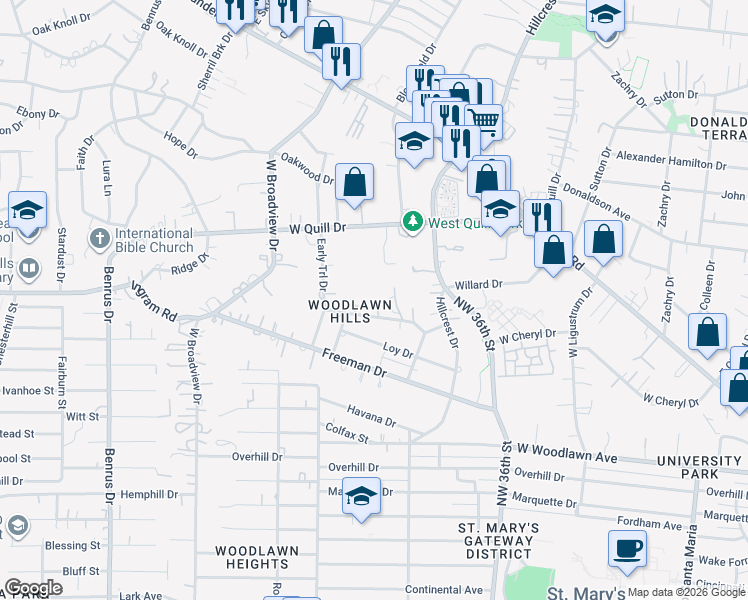 map of restaurants, bars, coffee shops, grocery stores, and more near 150 Repose Lane in San Antonio