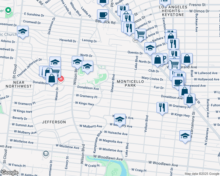 map of restaurants, bars, coffee shops, grocery stores, and more near 501 Furr Drive in San Antonio