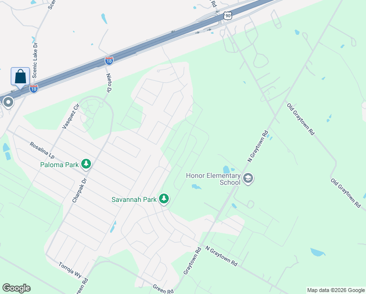 map of restaurants, bars, coffee shops, grocery stores, and more near 3318 Gilbert Garden in Converse