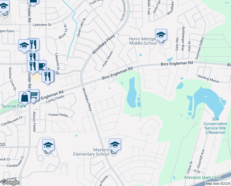 map of restaurants, bars, coffee shops, grocery stores, and more near in Bexar County