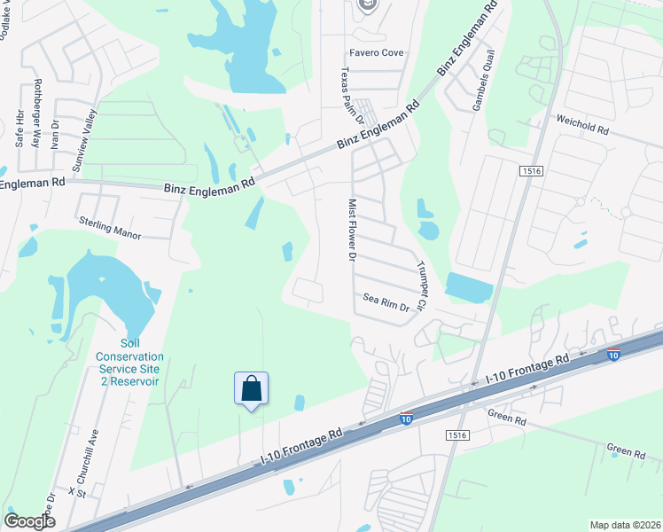 map of restaurants, bars, coffee shops, grocery stores, and more near 3814 Glenloch Way in Converse