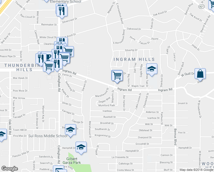 map of restaurants, bars, coffee shops, grocery stores, and more near 2815 Wheatfield Drive in San Antonio
