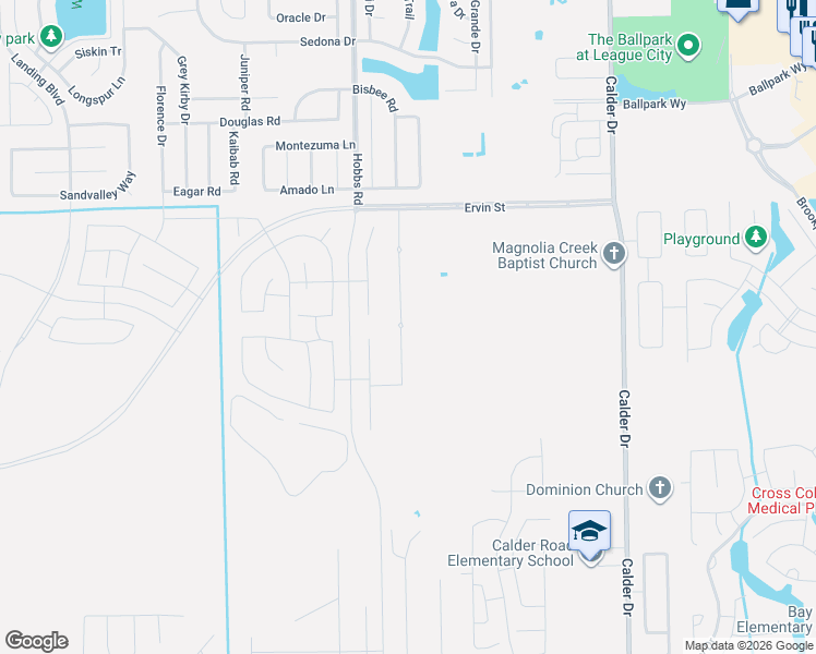 map of restaurants, bars, coffee shops, grocery stores, and more near Ervin Avenue in Dickinson