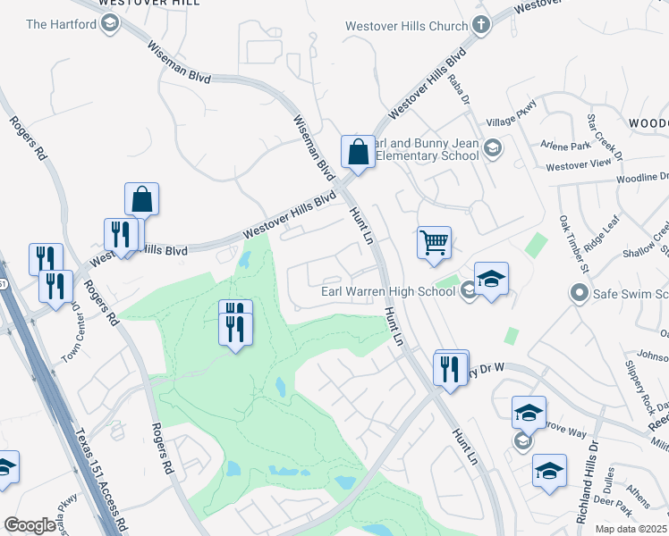 map of restaurants, bars, coffee shops, grocery stores, and more near in San Antonio