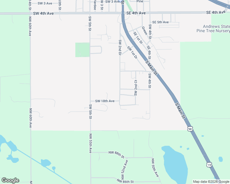 map of restaurants, bars, coffee shops, grocery stores, and more near 1620 Southwest 2nd Drive in Chiefland