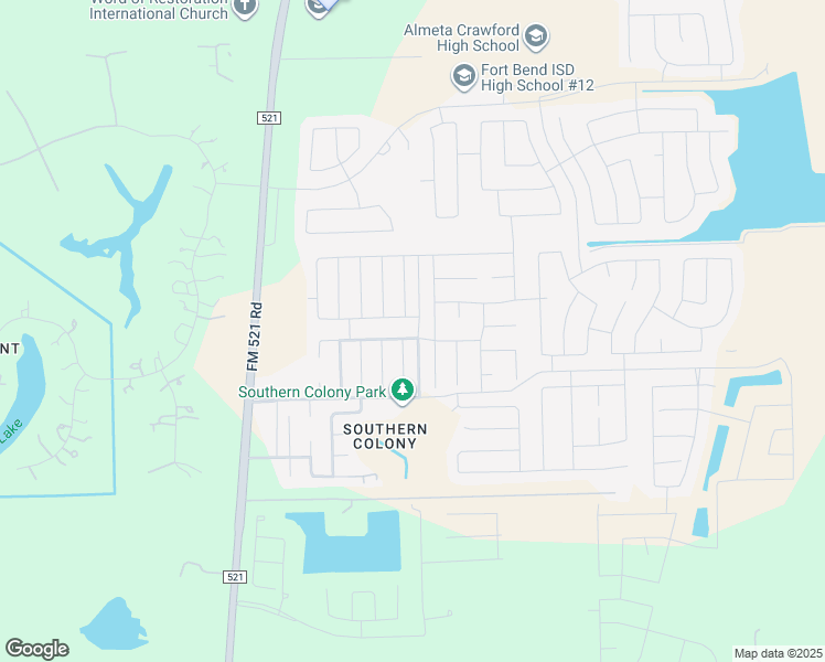 map of restaurants, bars, coffee shops, grocery stores, and more near 431 Sunset Colony Drive in Rosharon