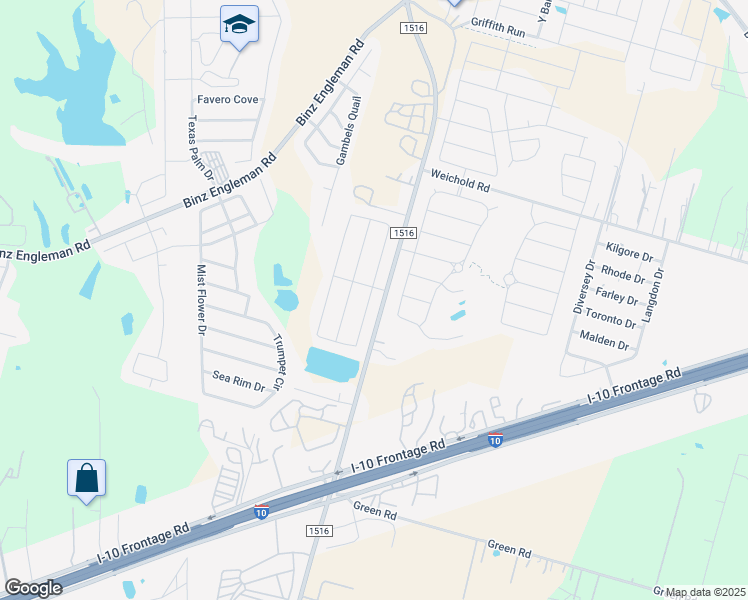map of restaurants, bars, coffee shops, grocery stores, and more near 3858 Bogie Way in Converse
