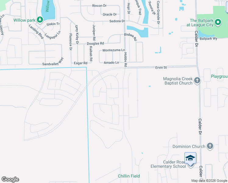 map of restaurants, bars, coffee shops, grocery stores, and more near 2010 Amado Lane in League City