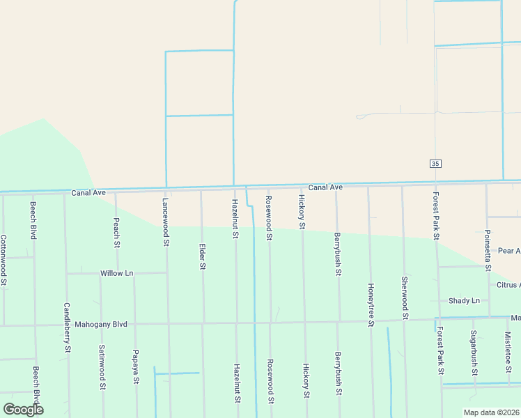 map of restaurants, bars, coffee shops, grocery stores, and more near 1072 Rosewood Street in Bunnell