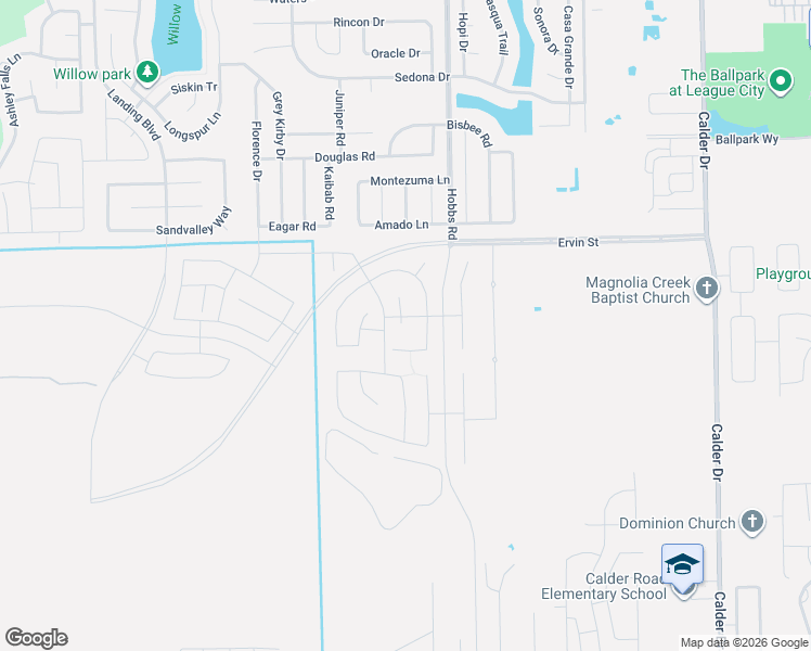 map of restaurants, bars, coffee shops, grocery stores, and more near 2010 Amado Lane in League City