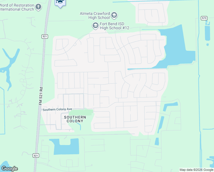 map of restaurants, bars, coffee shops, grocery stores, and more near 718 Green Clover Lane in Rosharon