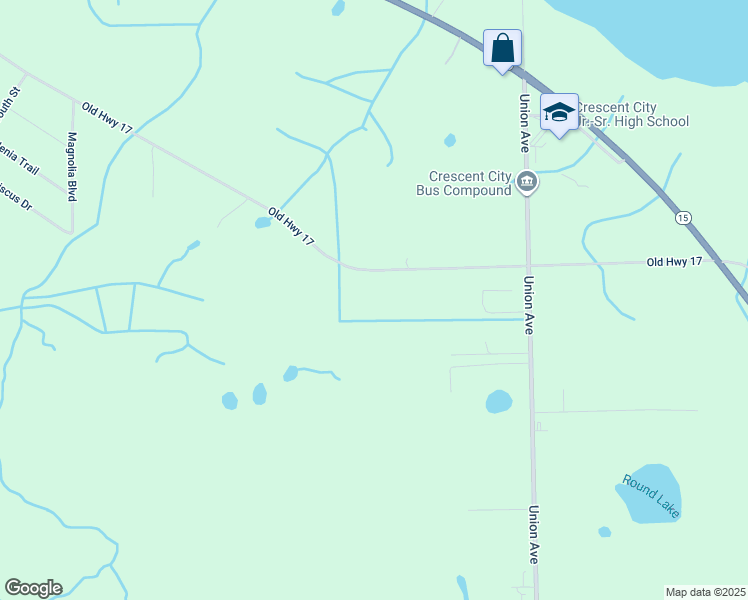 map of restaurants, bars, coffee shops, grocery stores, and more near 457 Old US Highway 17 in Crescent City