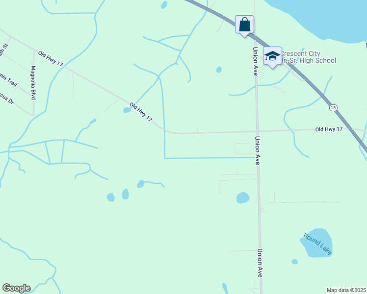 map of restaurants, bars, coffee shops, grocery stores, and more near 457 Old Highway 17 in Crescent City