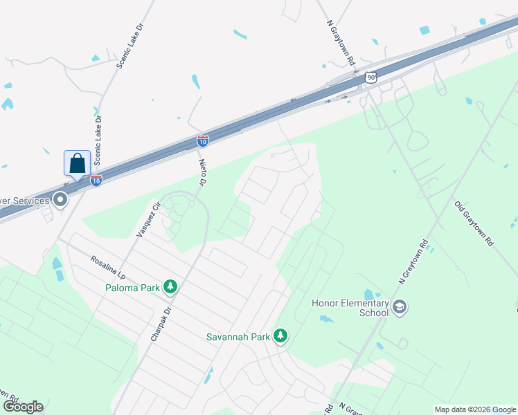 map of restaurants, bars, coffee shops, grocery stores, and more near 10819 Randolph Way in Converse