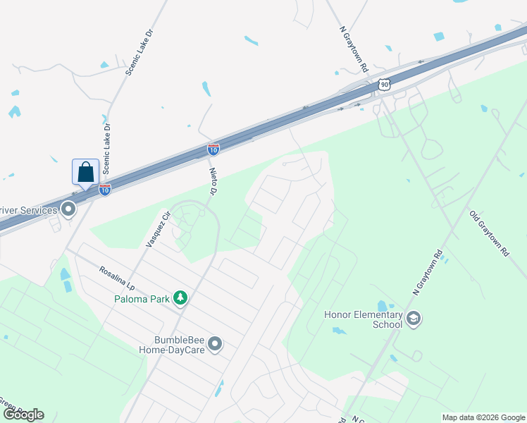 map of restaurants, bars, coffee shops, grocery stores, and more near 10806 Randolph Way in Converse