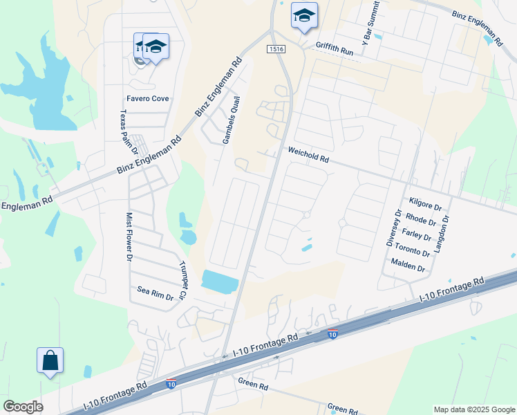 map of restaurants, bars, coffee shops, grocery stores, and more near 3942 Bogie Way in Converse
