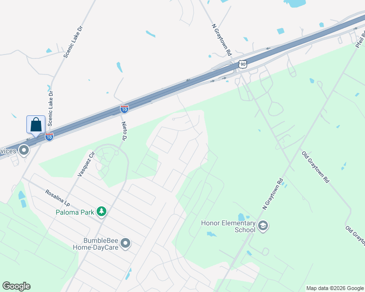 map of restaurants, bars, coffee shops, grocery stores, and more near 4326 Brigadier Drive in Bexar County